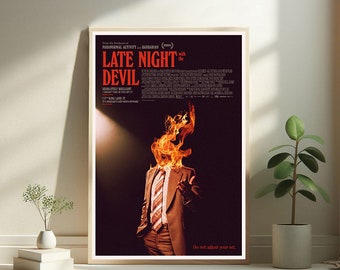 Late Night with the Devil Movie Poster - Hochwertiger Leinwand Kunstdruck - Raumdekoration - Art Poster For Geschenk