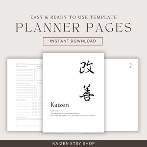 KAIZEN PRINTABLE PLANNER | Instant Download