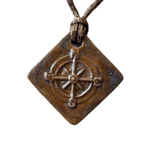 Compass Explorer Adventure Scout Gift Necklace Blue