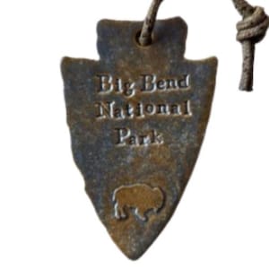Big Bend National Park Arrowhead Outdoor Adventure Holiday Ornament Medallion Keepsake Blue