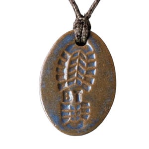 Buckeye Trail BT Hike Ohio Hiking Bootprint Necklace Pendant Jewelry Gift