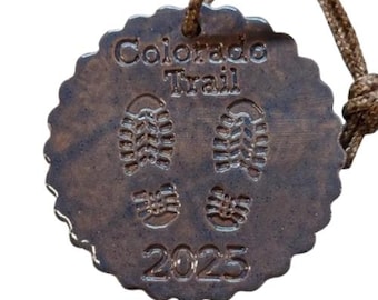Colorado Trail 2025 Boot Print Ornament Hiking Backpacking Outdoor Adventure Gift