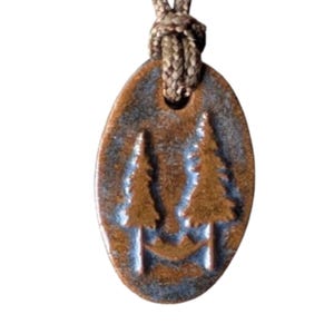 Hammock Camping Hiking Hiker Backpacking Necklace Outdoor Adventure Gift Stormy Blue