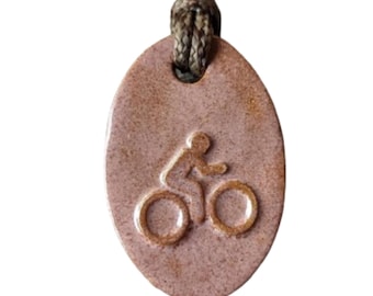 Bicycle Cycling Bike Outdoor Adventure Necklace Pendant Gift Rose