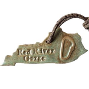 Red River Gorge Kentucky Carabiner Climbing Rock Climber Ornament Gift Souvenir Momento Stormy Green