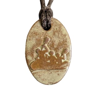 White Water Rafting Outdoor Adventure Pendant Necklace Gift Wheat