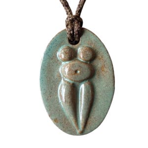 Earth Mother Goddess Pendant Necklace Gift Turquoise