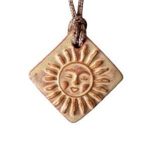 Lucky Ol' Sun Necklace Sunshine Pendant Gift Wheat