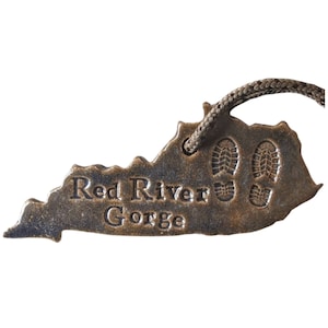 Red River Gorge Kentucky Hiker Hiking Backpacking Backpacker Ornament Gift Souvenir Momento Stormy Blue