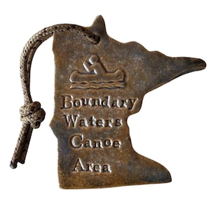 Boundary Waters Canoe Area State Ornament - Minnesota Kayak Kayaking Canoeing Gift Stormy Blue