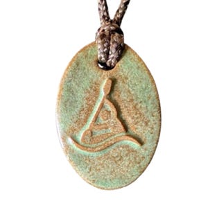 Kayak Kayaking Paddle Outdoor Adventure River Lake  Necklace Gift Turquoise