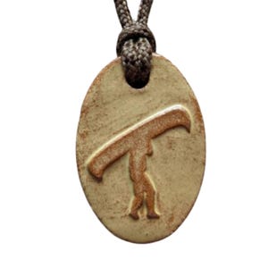 Portage Portaging Canoe Canoeing Person Outdoor Adventure Pendant Necklace Gift Wheat
