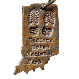 Indiana Dunes National Park Big Bootprint Hiking Holiday Backpacking Ornament