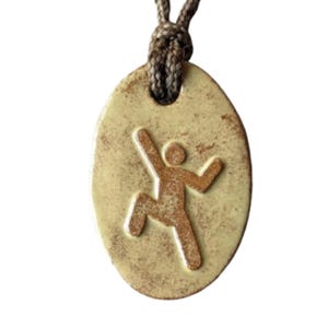 Climber Mountaineer Pendant Outdoor Adventure Necklace Gift Wheat