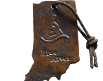 Kayak Blue River Indiana Kayaking Ornament Blue