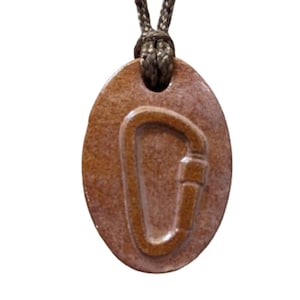 Climbing Carabiner Mountaineering Pendant Outdoor Adventure Necklace Gift Rose