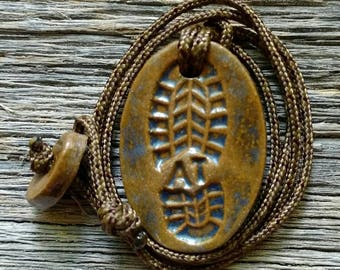 Outdoor Adventure Appalachian Trail (AT) Hiking Boot Print Necklace