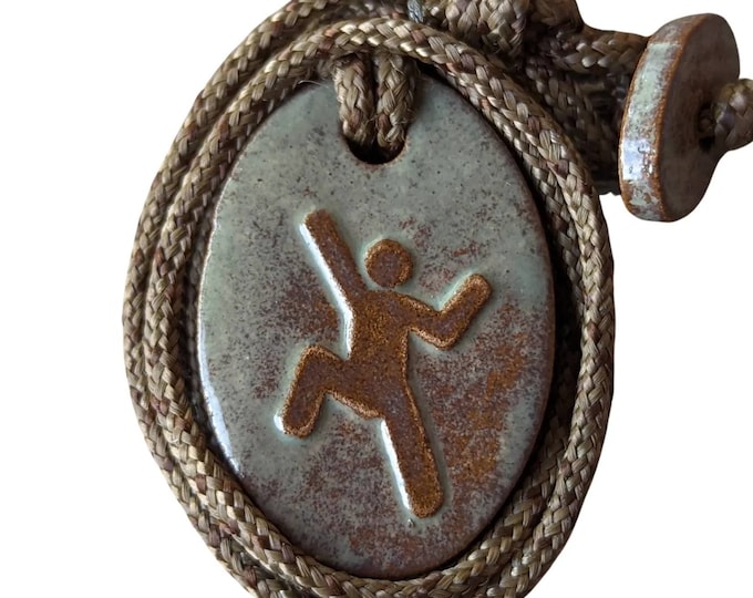 Climber Mountaineer Pendant Outdoor Adventure Necklace Gift Natural