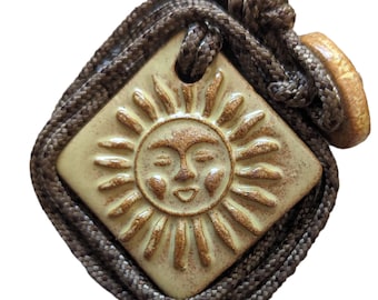 Lucky Ol' Sun Necklace Sunshine Pendant Gift Wheat