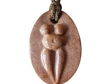 Earth Mother Goddess Pendant Necklace Gift Rose