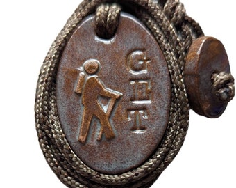 Grand Enchantment Trail (GET) Hiker Pendant Necklace Gift Natural