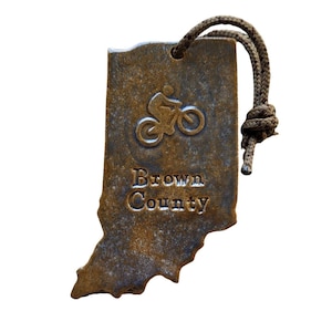 Indiana Brown County Mountain Biking Ornament Medallion