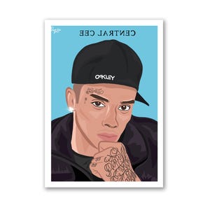 Central Cee Illustration  | Uk Rap Poster | Digital Art |  INSTANT DIGITAL DOWNLOAD | Grime Poster | Wall Print