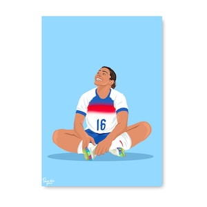 Ilustração da final da Eurocopa 25 de Jess Carter | Vencedores da Eurocopa 2025 | Impressão das Leoas | DOWNLOAD DIGITAL | Impressão de Futebol | Pôster da Inglaterra