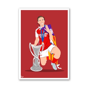 Mariona Caldentey Illustration | Arsenal Women FC Print |Champion’s League Winner’s 2025 | DIGITAL DOWNLOAD | Football Print | Poster