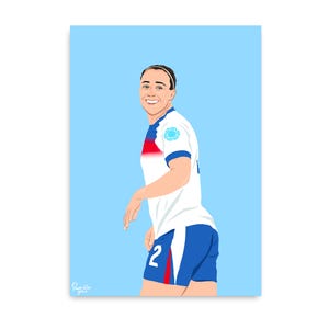 Lucy Bronze Illustration | Lionesses Digital Print | EUROS 2025 | DIGITAL DOWNLOAD | Football Print | England Poster