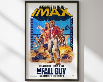 Affiche du film The Fall Guy, impression d'affiche sur toile, oeuvre d'art murale de film classique pour décoration de chambre, excellent cadeau à offrir