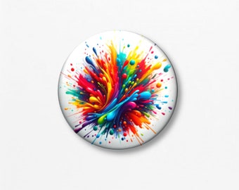 Splash Art Pinback Button | 1In | 1.25In | 2.25In