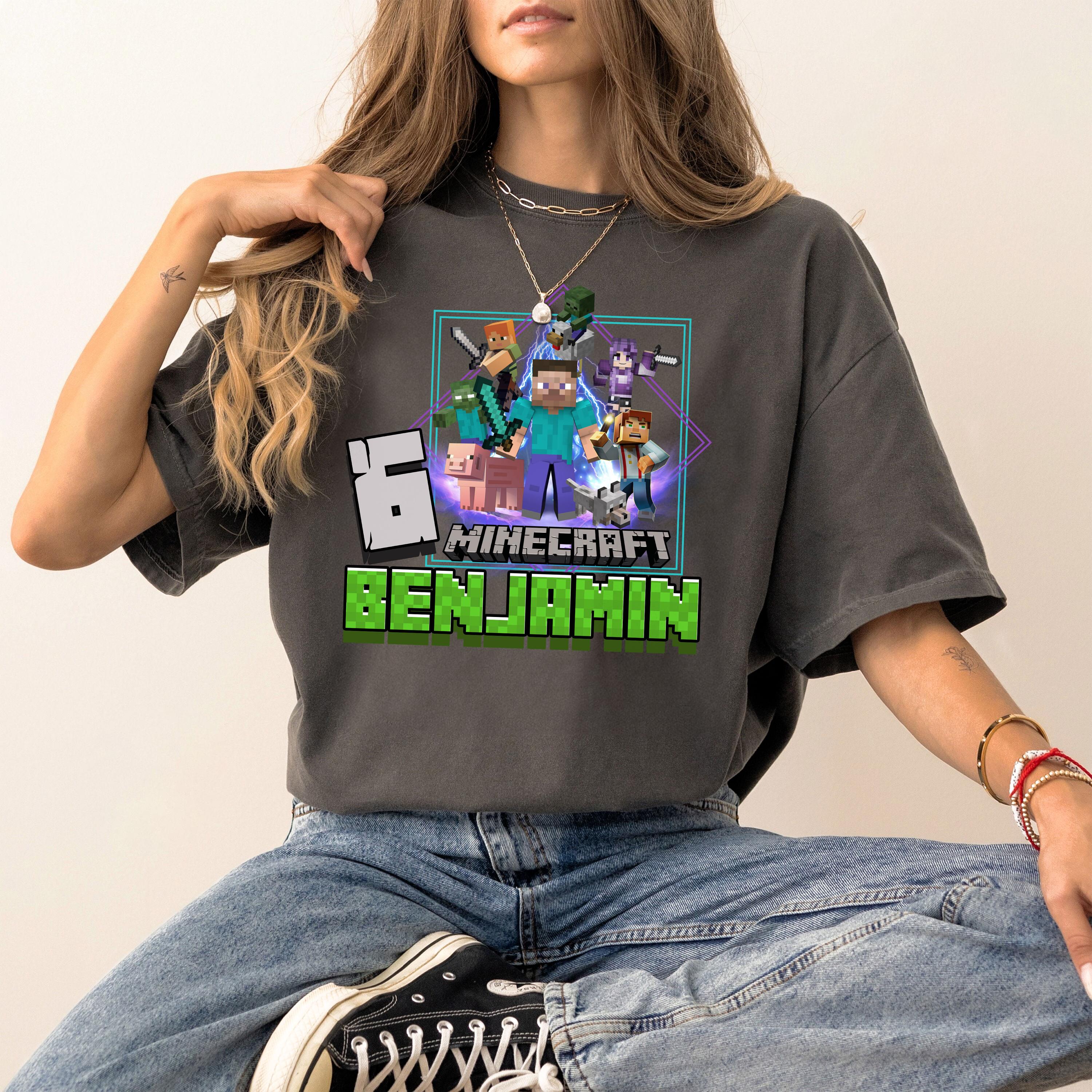 Custom Minecraft Birthday Party Shirt