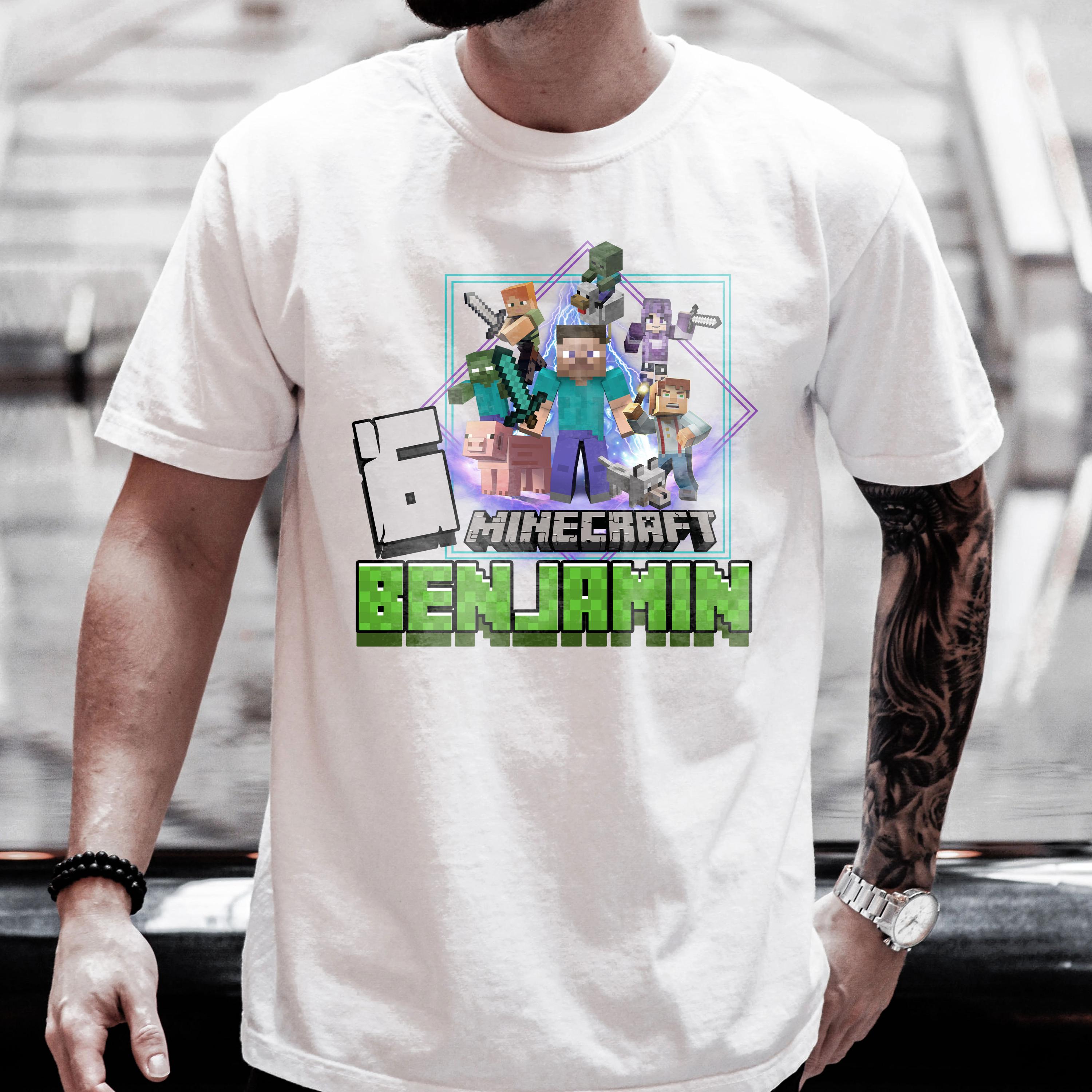 Custom Minecraft Birthday Party Shirt