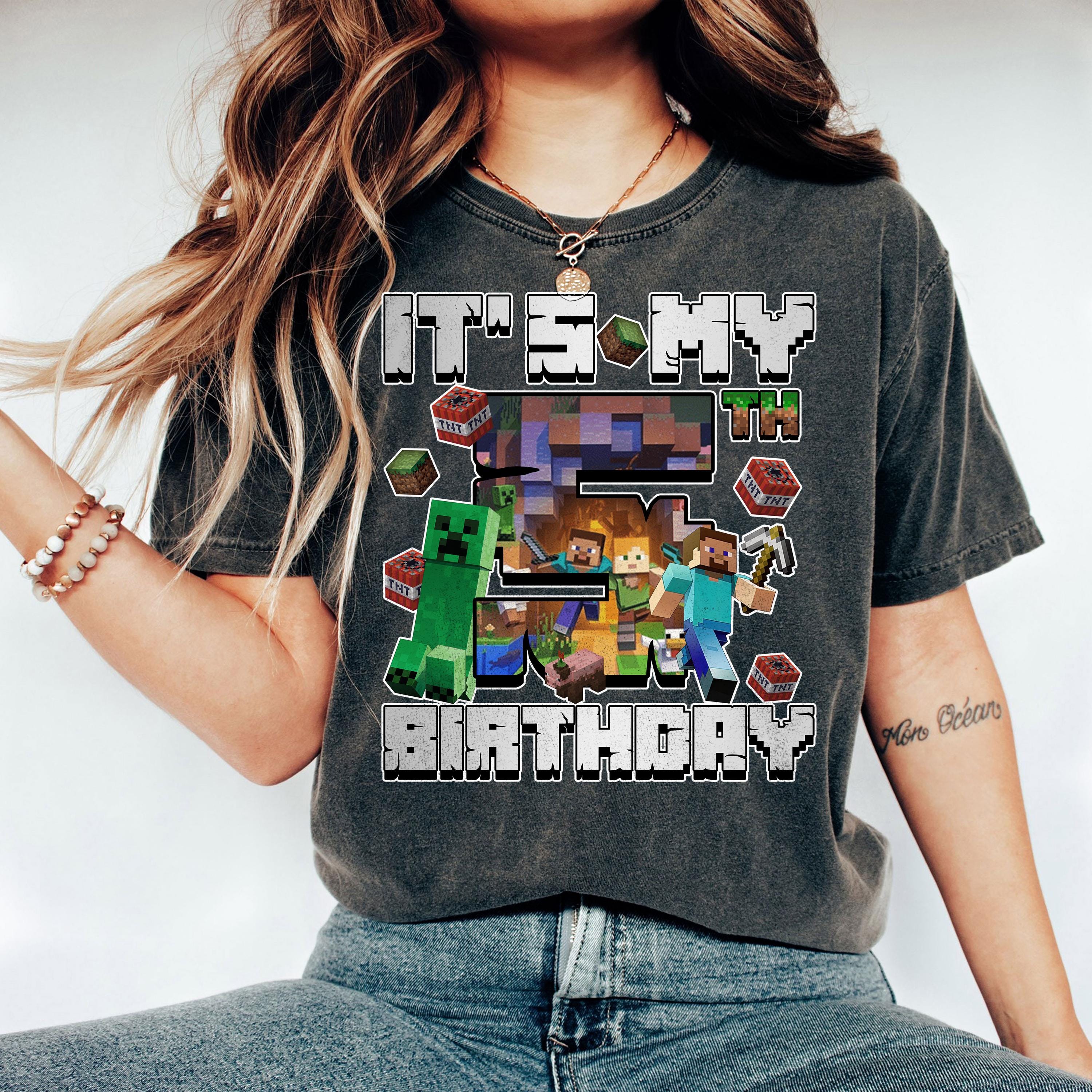 Game Birthday Shirt with Red Text Option