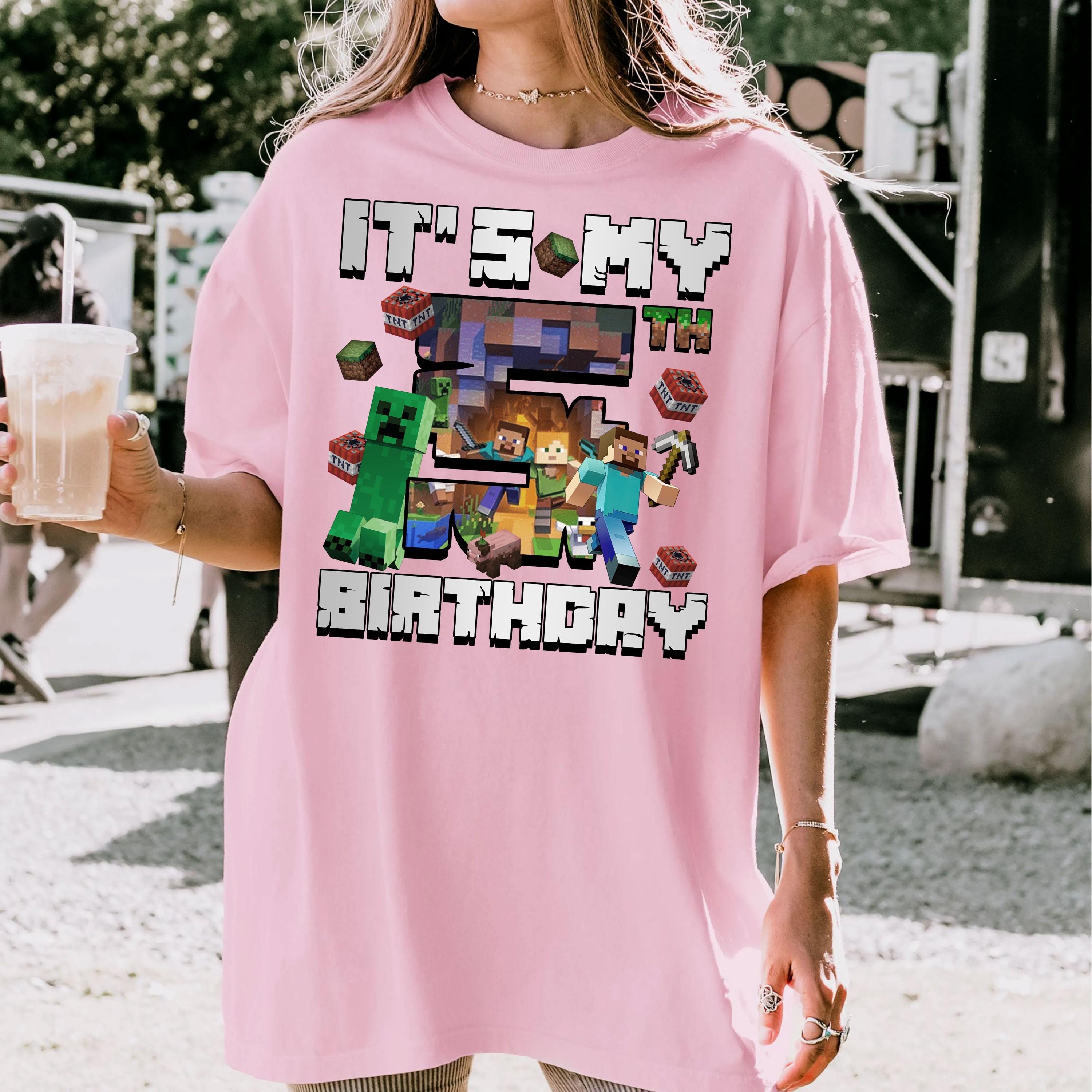 Game Birthday Shirt with Red Text Option