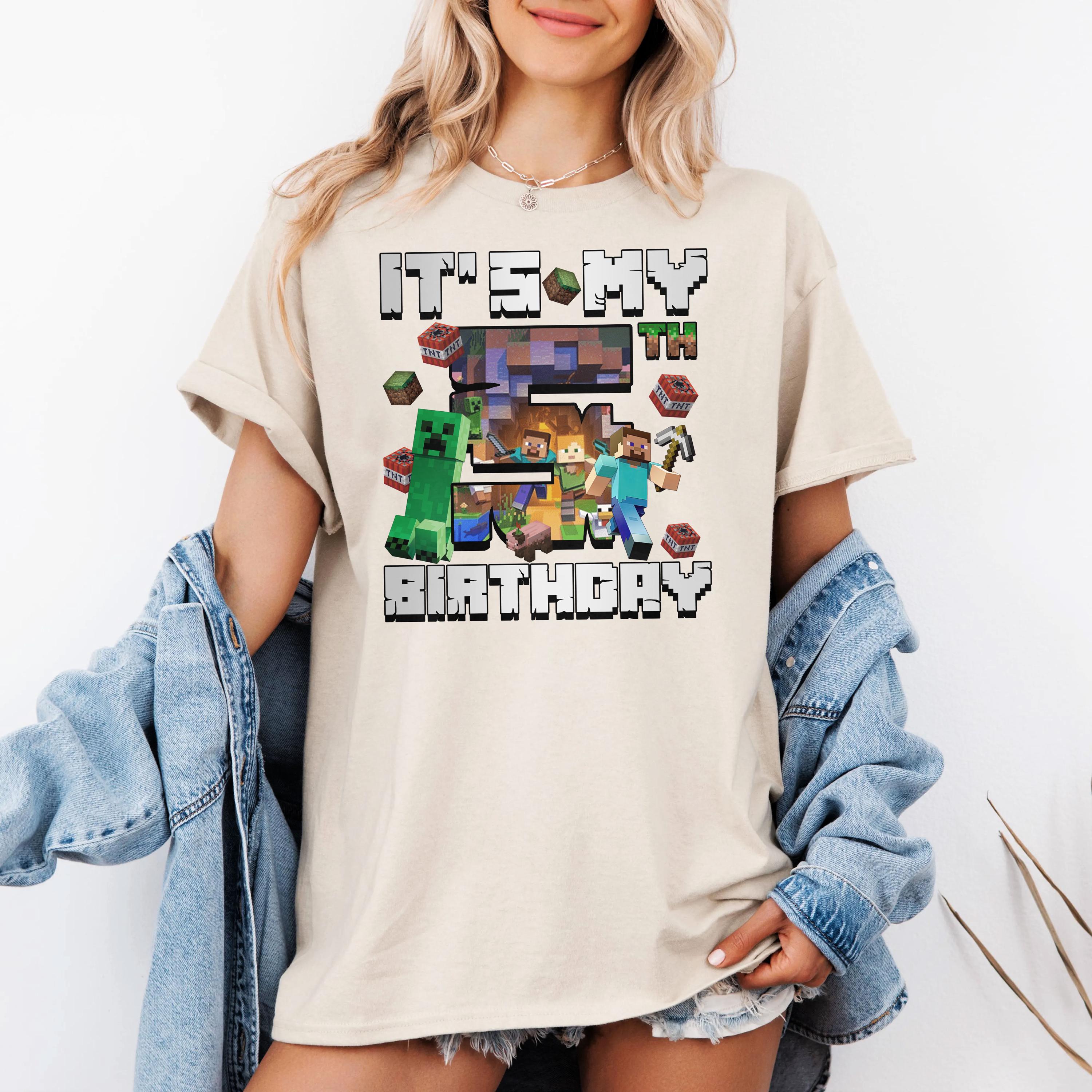 Game Birthday Shirt with Red Text Option