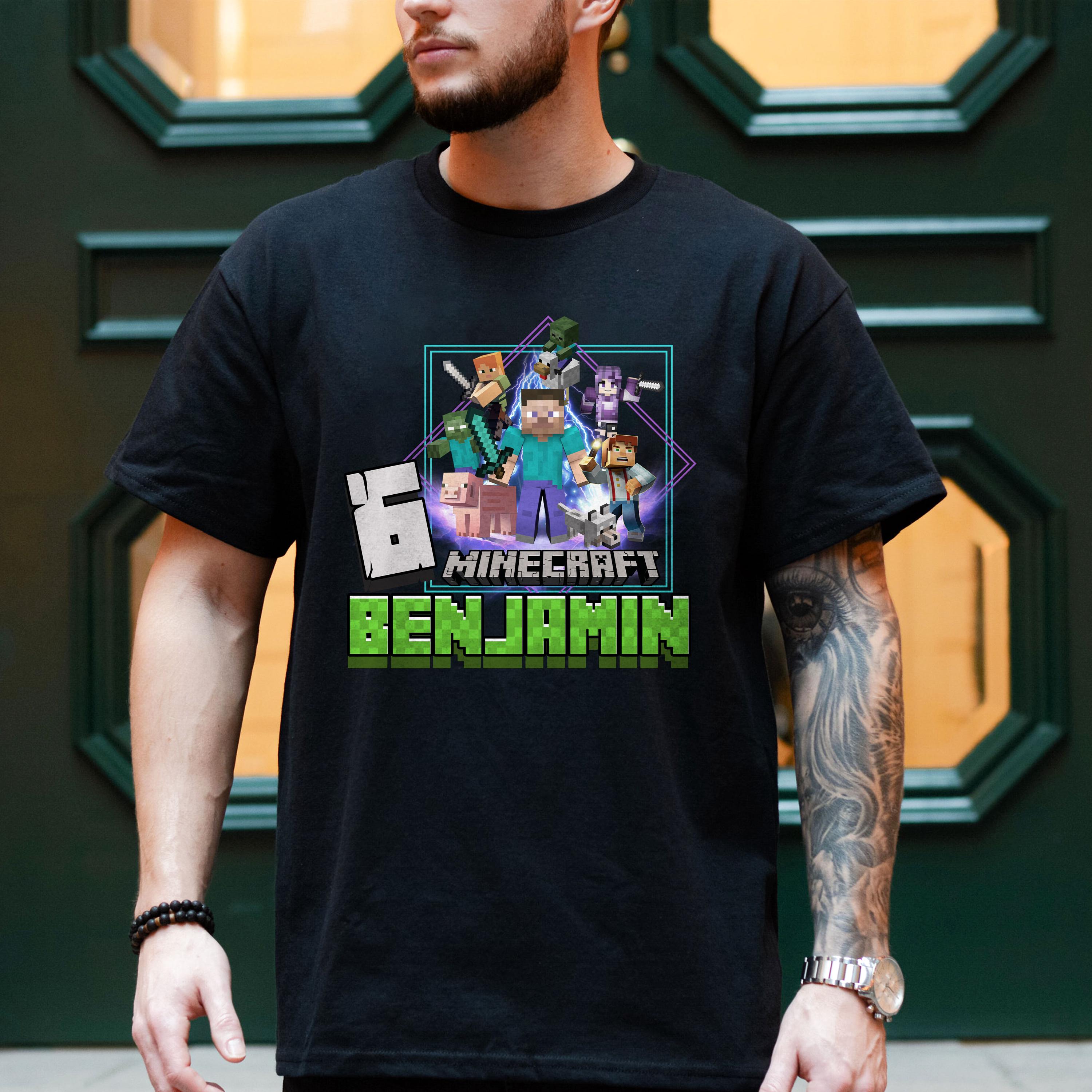 Custom Minecraft Birthday Party Shirt