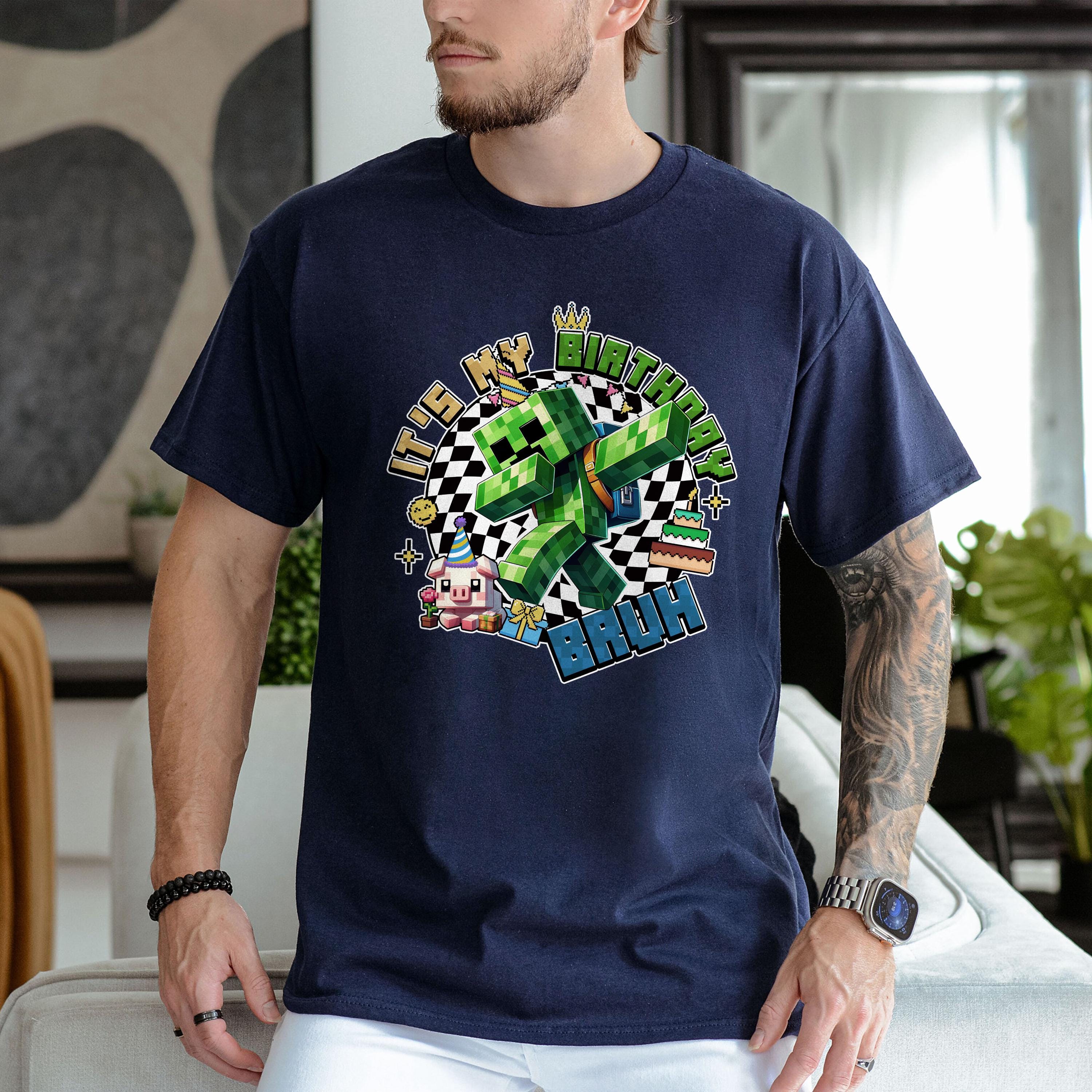 Bruh It's My Birthday Minecraft Shirt