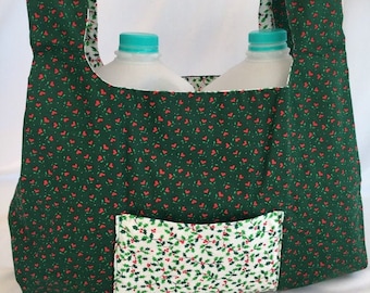 Hollyberries - reusable grocery bag