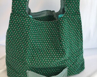 Christmas Green - reusable grocery bag