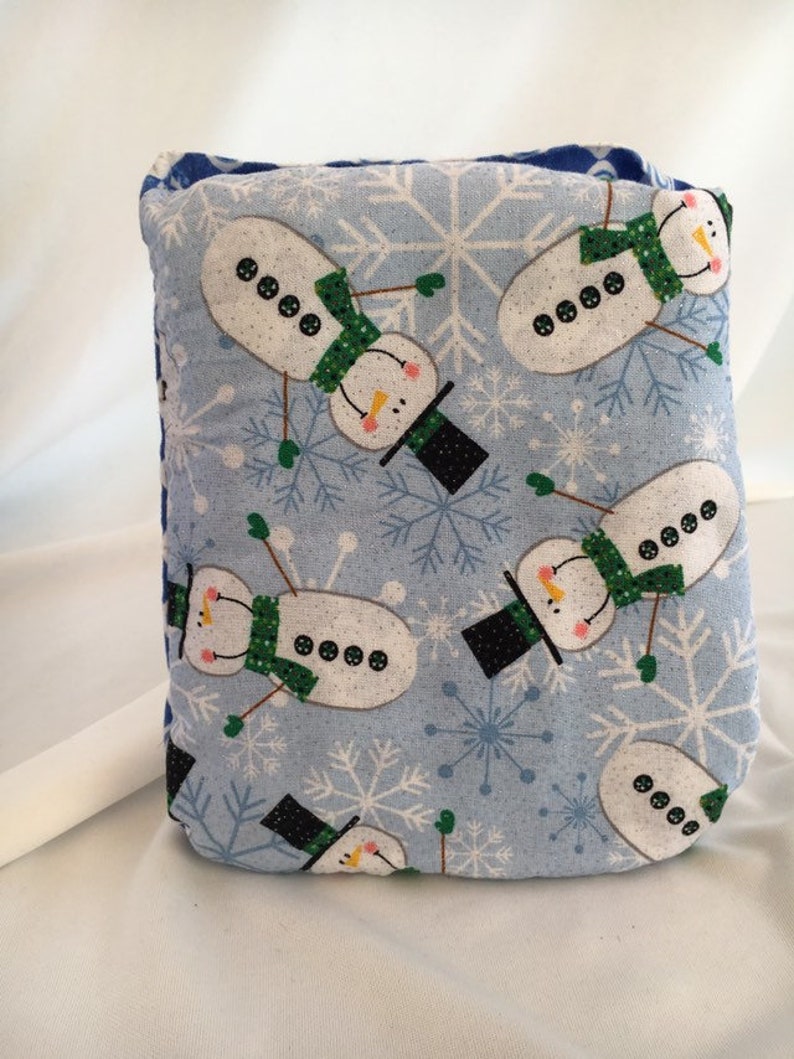 Tumbling Snowmen reusable grocery bag image 4