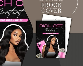 Rich Off Content Ebook Cover,Template PDF,PLR Ebook, Ebook Template,Done For You Ebook