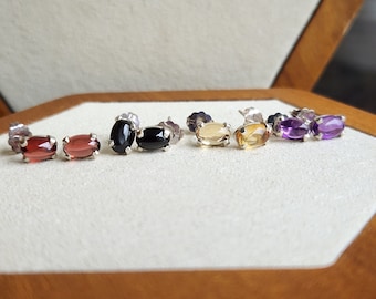 SIMPLICIDAD Penélope // pendientes // cabujones de piedras preciosas y plata de ley