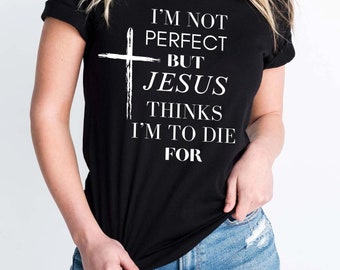 JESUS Letter Print T-shirt, Womens Short Sleeve Casual Top for Summer & Spring, Women's Clothing
