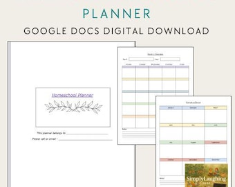 Homeschool Planner | Undated Yearly, Monthly, Weekly (PDF Download)