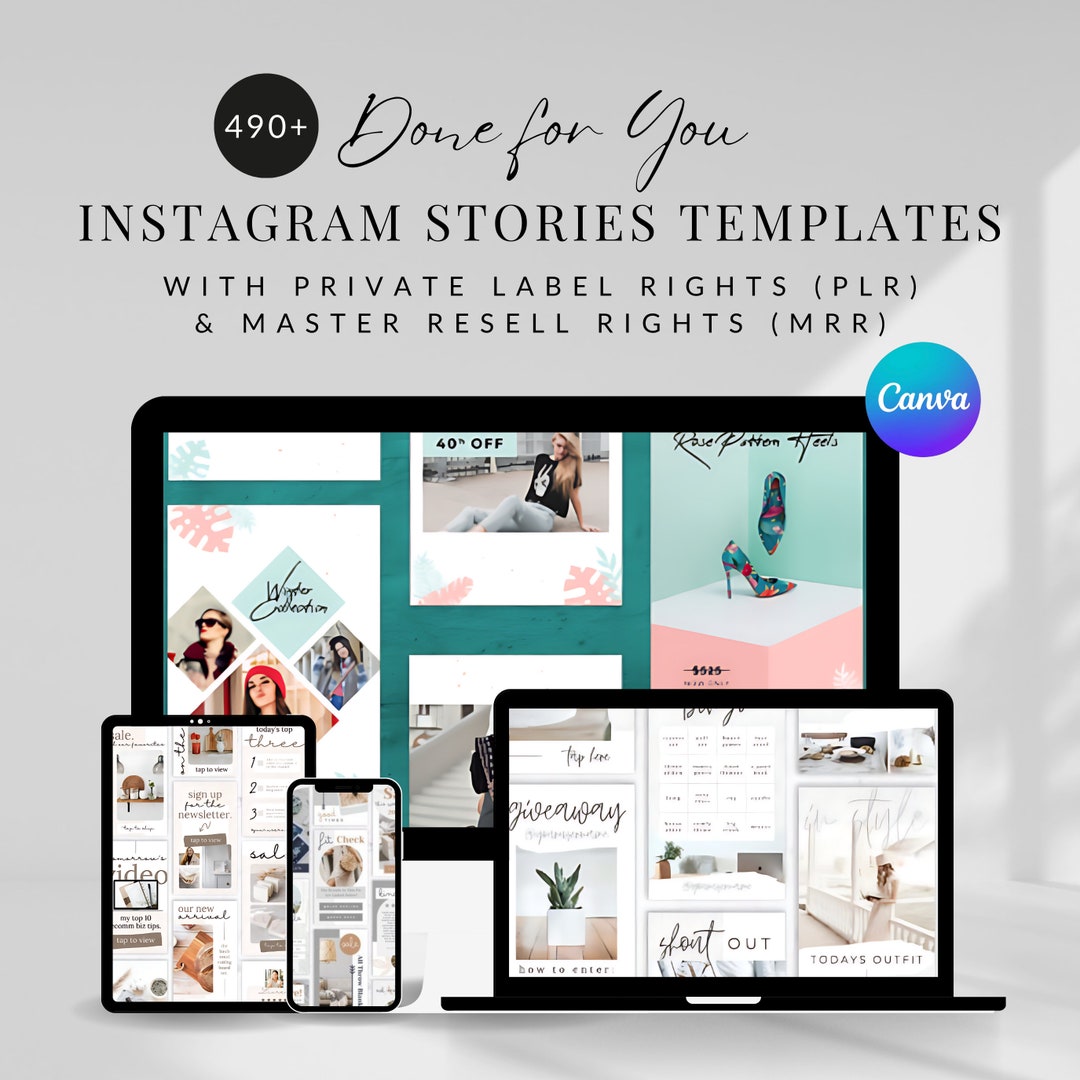 490 Instagram Story Template PLR Digital Products Instagram Stories ...