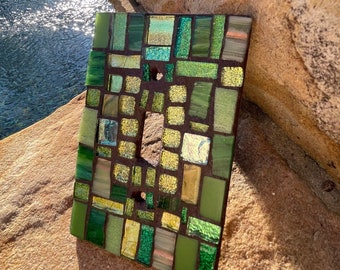 light switch plate covers  wall cover mosaic green switchplate