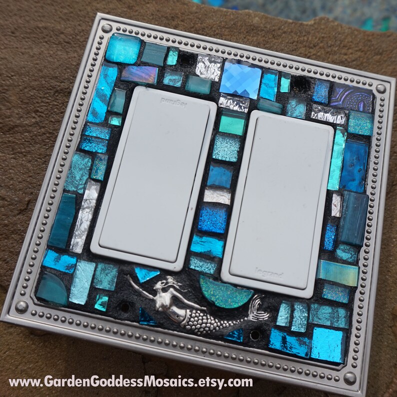Mosaic Light Switch Plates Mermaid Rocker Outlet Covers Etsy