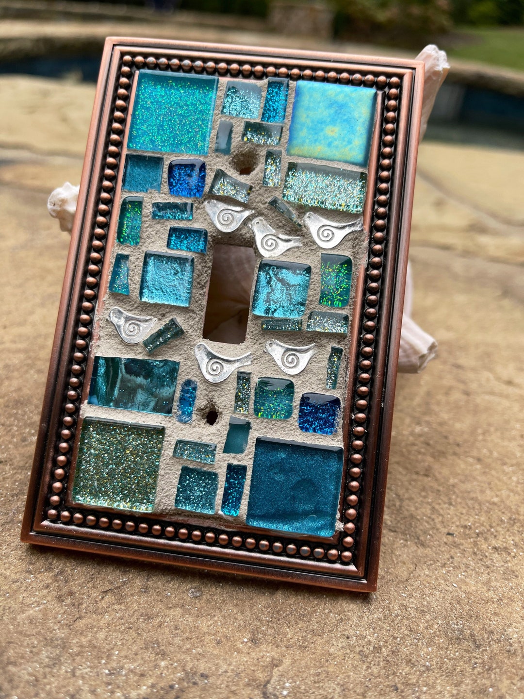 Mosaic Light Switch Plates Cover Stained Glass Decor Art Tiles Etsy